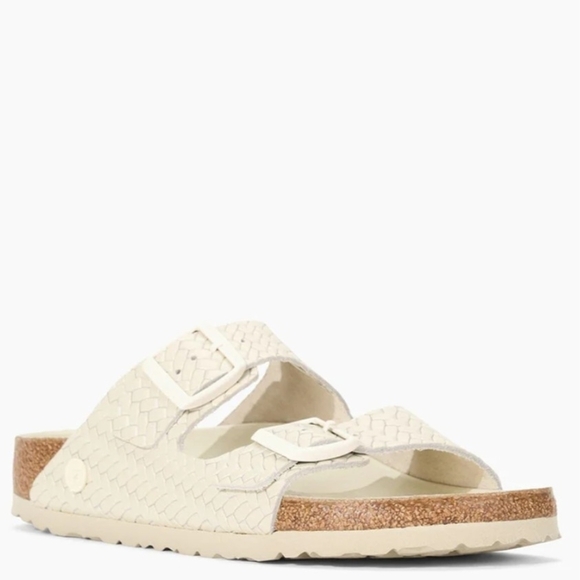 Birkenstock Arizona Rivet Logo Sandals in Cream Womens Size 5 EU36 NWT - Picture 7 of 16